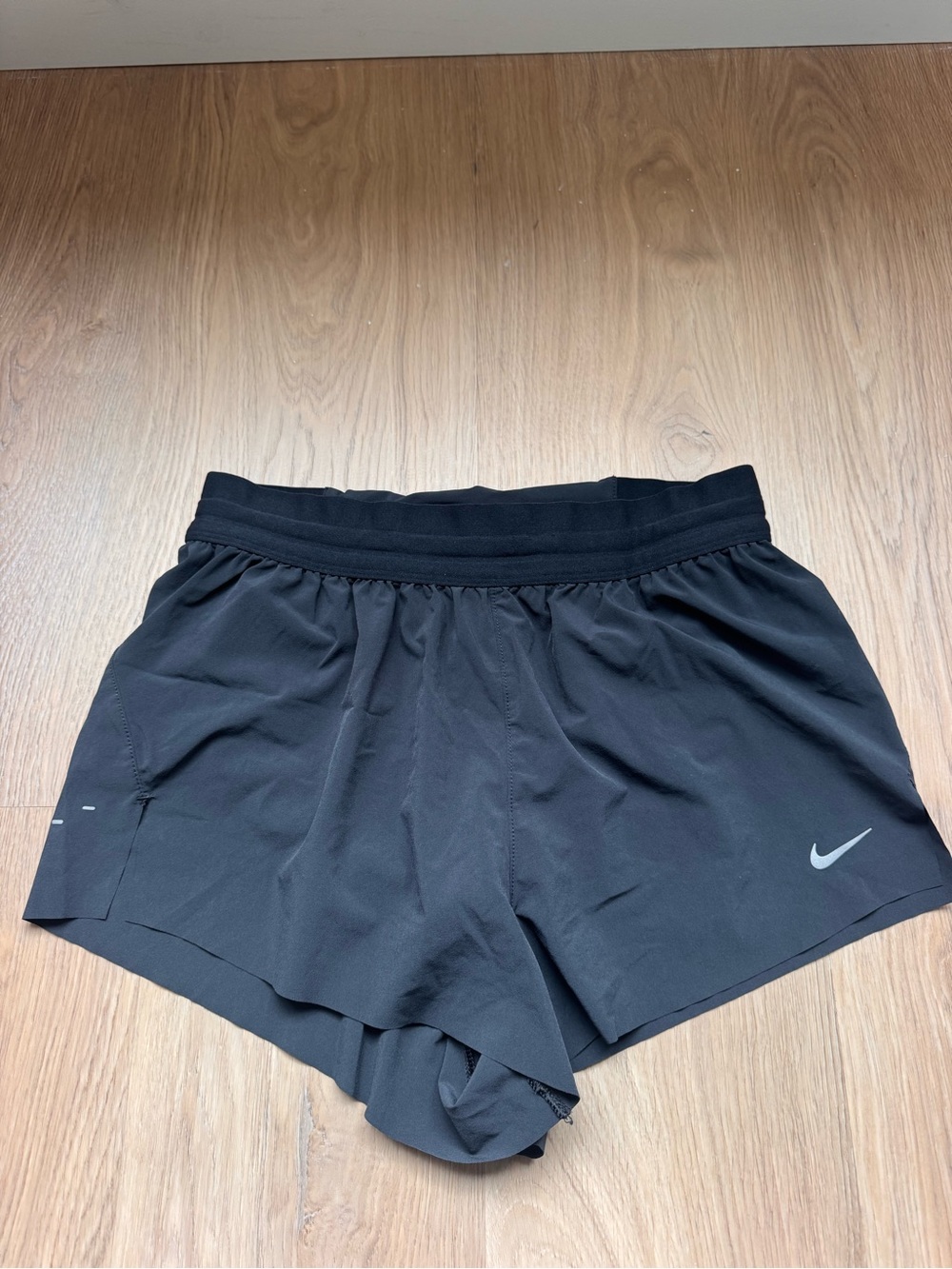 Nike Women’s Black Athletic Shorts with Reflective Swoosh